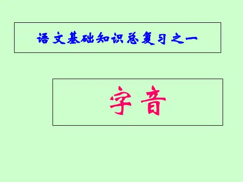 中职对口升学复习语文基础知识_1语音_字音精选课件PPT