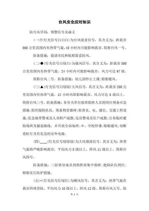 台风安全应对知识