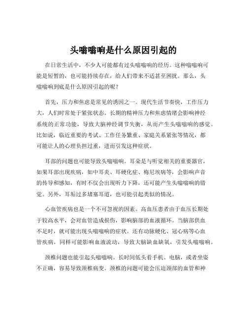 头嗡嗡响是什么原因引起的