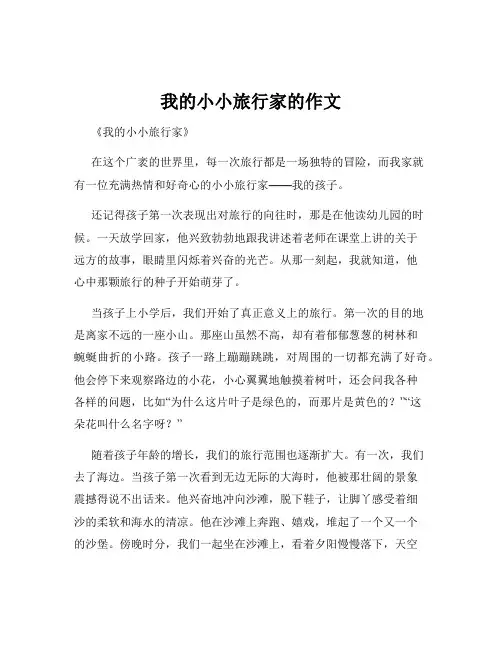 我的小小旅行家的作文