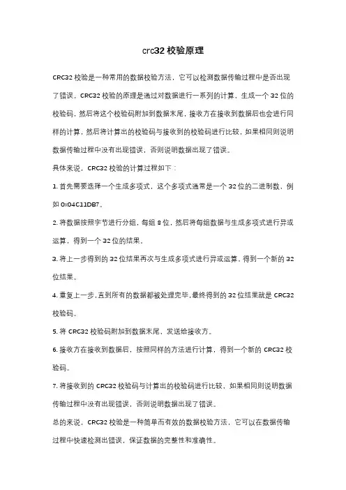 crc32校验原理