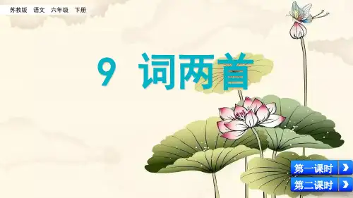 (赛课课件)苏教版六年级下册语文《词两首》(共46张PPT)