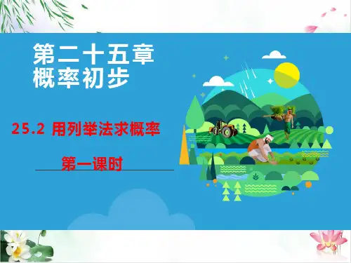 概率初步PPT演示人教版1