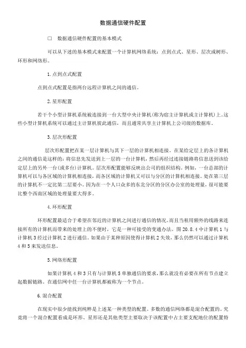 文书范本_数据通信硬件配置_2020年新版