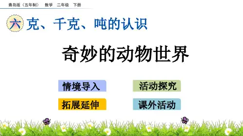 二年级下册数学课件奇妙的动物世界青岛版(五年制)