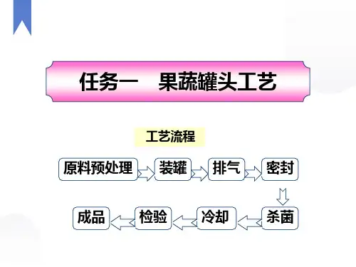 果蔬罐头加工工艺