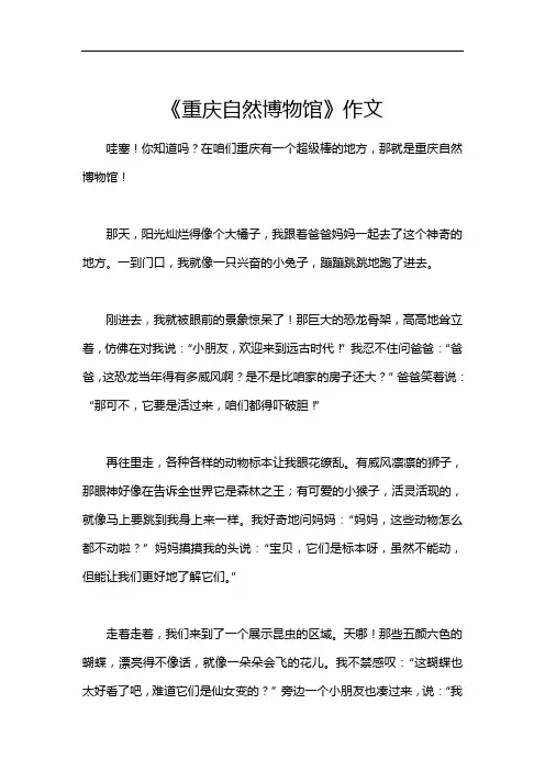 《重庆自然博物馆》作文