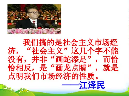 高中政治 社会主义市场经济课件 新人教必修1