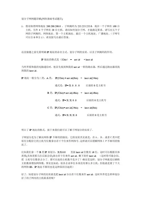子网划分