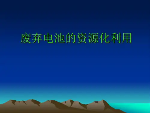 废弃电池的资源化利用