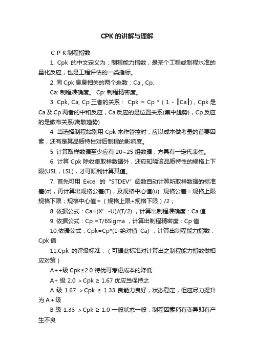 CPK的讲解与理解