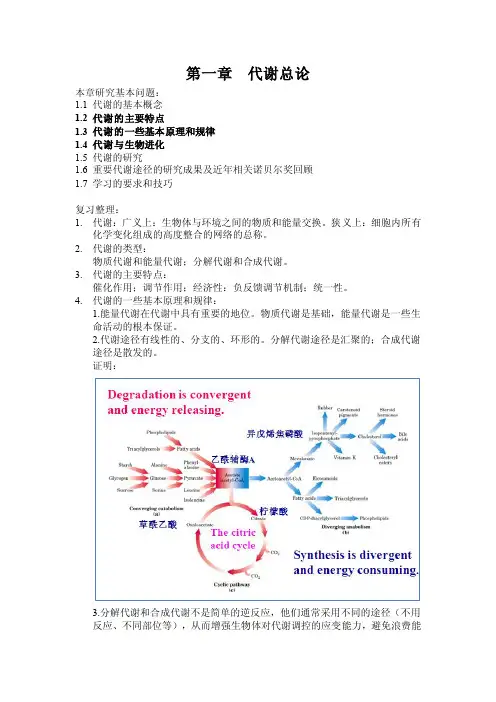 中山大学生物化学复习整理