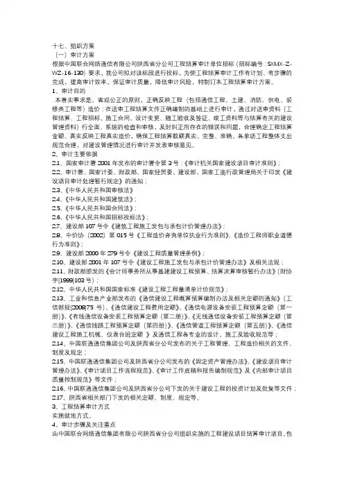 联通审计方案