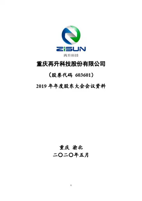 再升科技：2019年年度股东大会会议资料