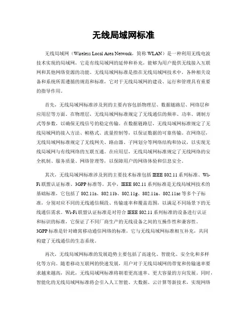 无线局域网标准
