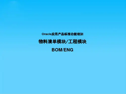 物料清单模块、工程模块专项培训(ppt 30页)