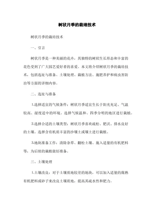 树状月季的栽培技术