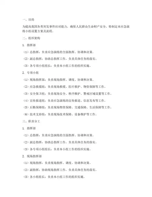 应急演练小组设置方案及流程