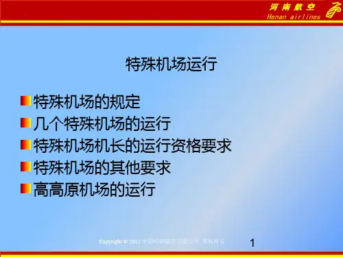 特殊机场的运行PPT课件