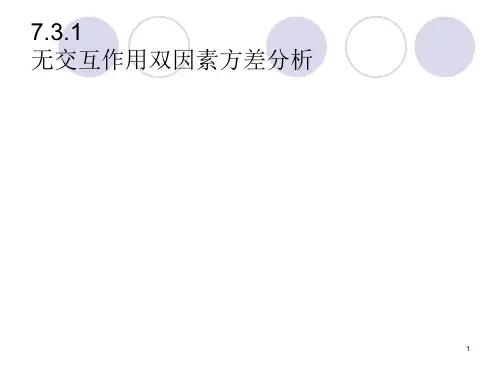 6-3无交互作用双因素方差分析