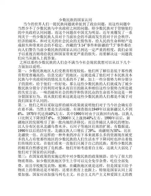 少数民族国家认同