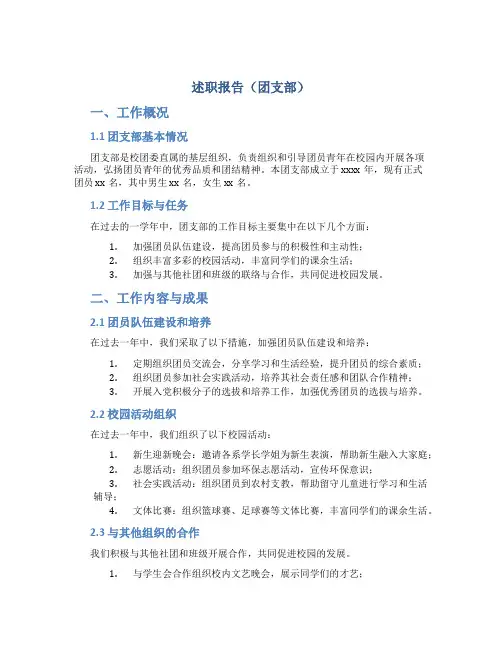 述职报告(团支部)