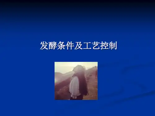 发酵条件及工艺控制