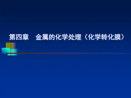 金属的化学处理(化学转化膜)