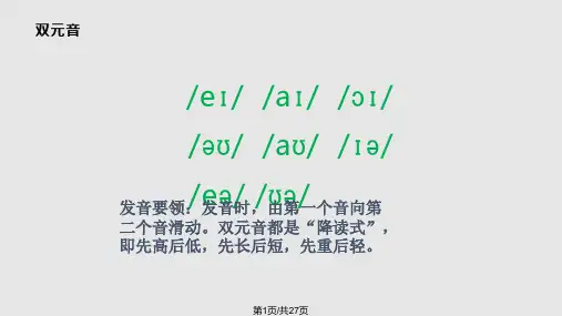 英语双元音PPT课件