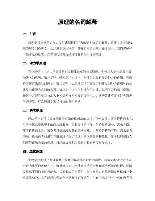 原理的名词解释