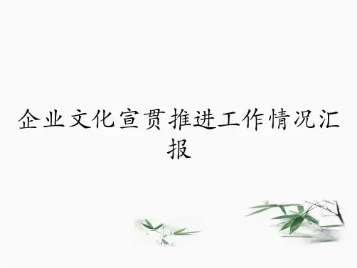 企业文化宣贯推进工作情况汇报