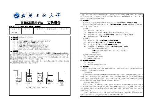 SBR活性污泥法实验报告