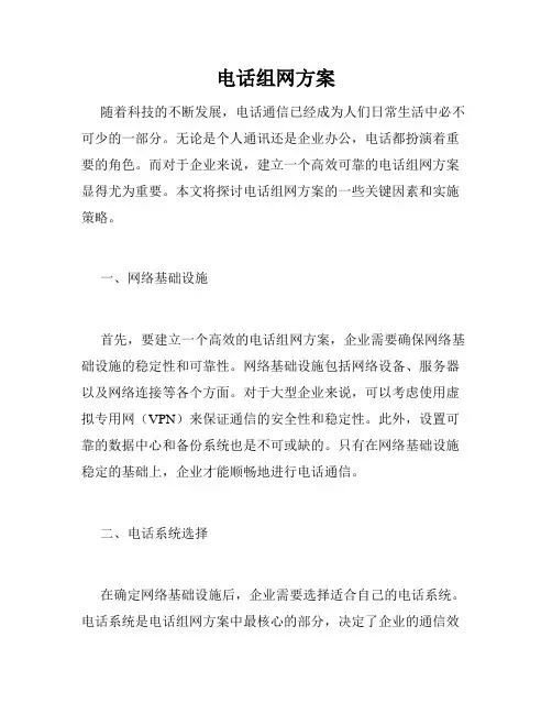 电话组网方案