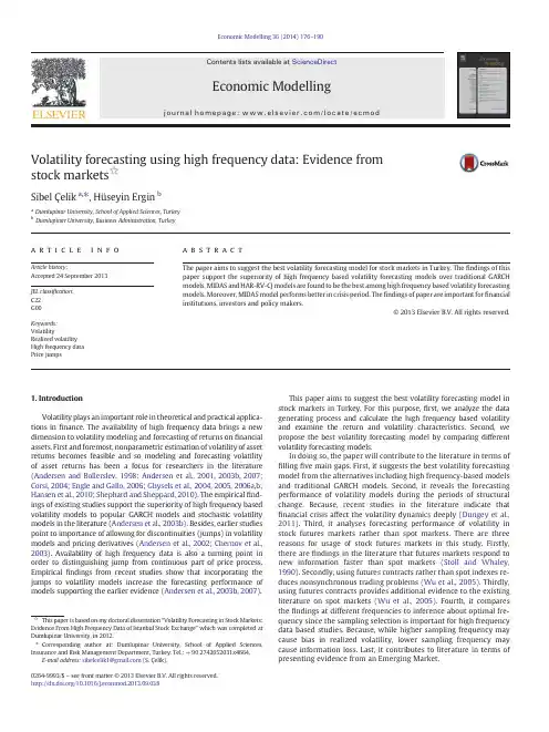 Volatility-forecasting-using-high-frequency-data-Evidence-from-stock-markets_2014_Economic-Modelling