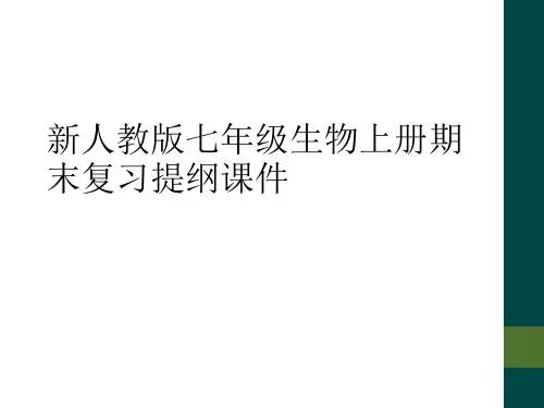 新人教版七年级生物上册期末复习提纲课件
