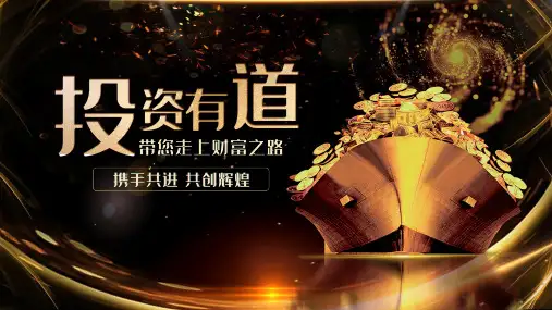 黑金大气投资有道金融理财培训PPT模板