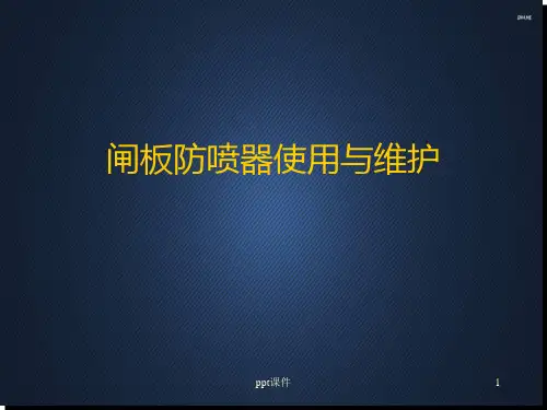 闸板防喷器  ppt课件