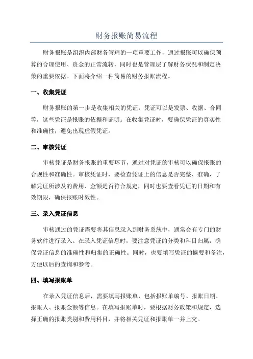 财务报账简易流程