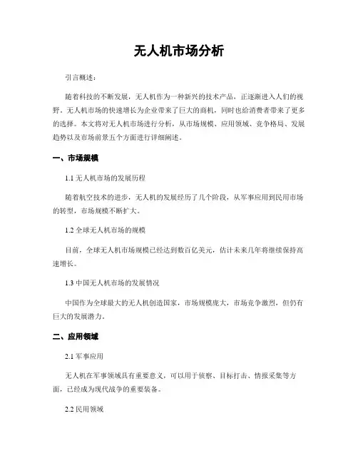 无人机市场分析