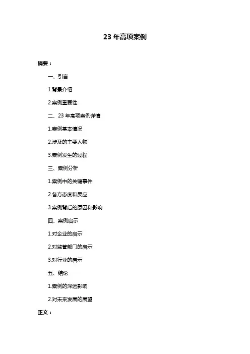 23年高项案例
