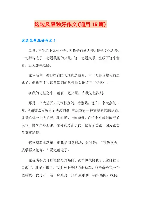 这边风景独好作文(通用15篇)
