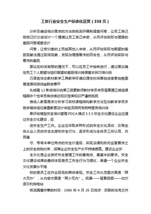 工贸行业安全生产标准化宣贯（338页）
