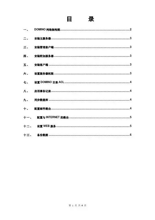 Domino 网络架构