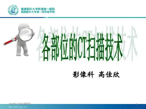 各部位的CT扫描技术PPT参考课件