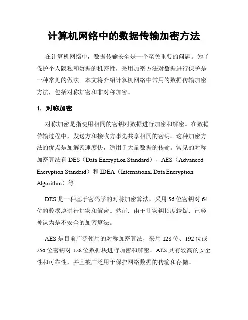 计算机网络中的数据传输加密方法