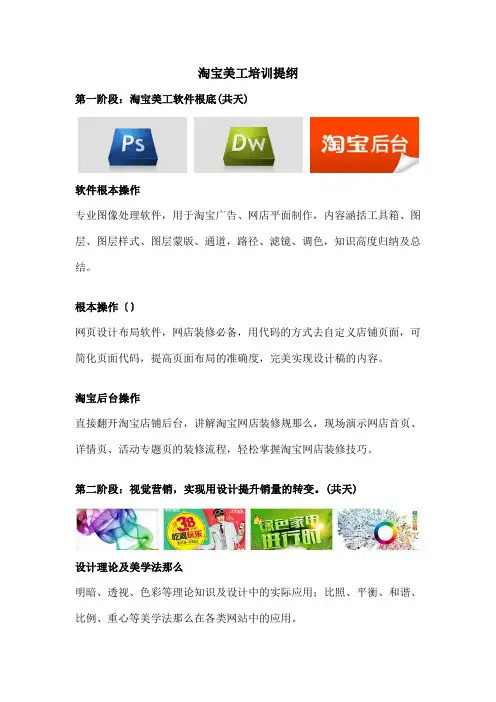 淘宝美工培训提纲