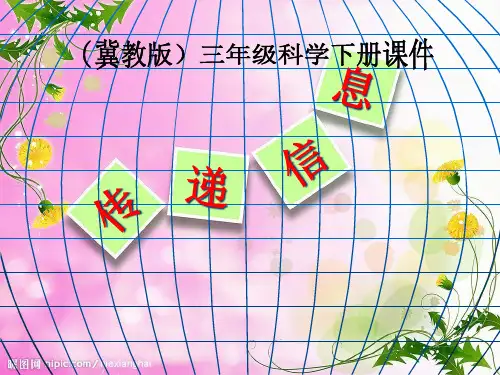 (三下)科学PPT课件17传递信息 冀教版 (11张)