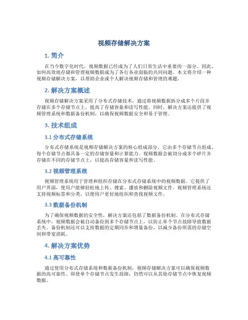 视频存储解决方案