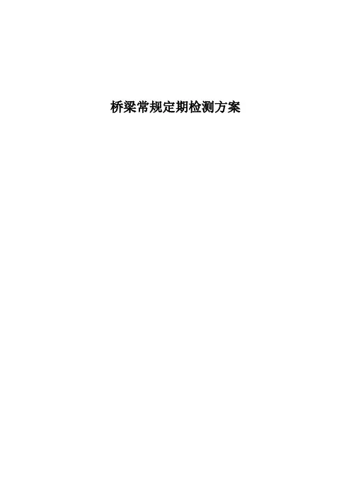 桥梁常规定期检测方案