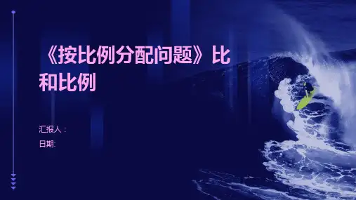 《按比例分配问题》比和比例